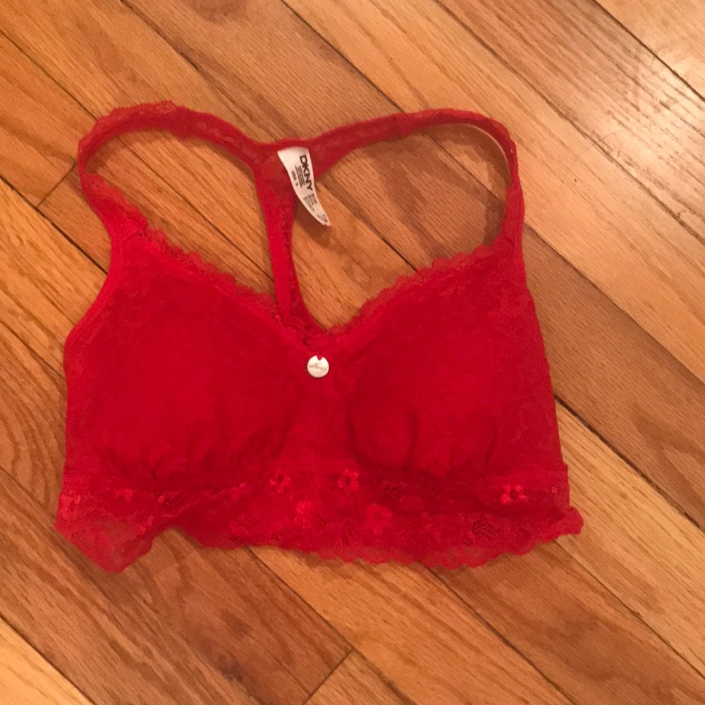 Sexy red lace bralette